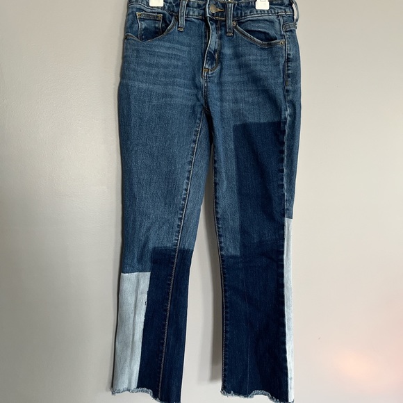 Patch cropped wide leg jeans - Picture 1 of 4